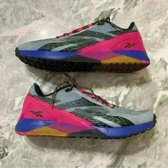 Reebok Nano X1 TR Adventure Grey Black Blue Pink Women Cross Training H67963 - Picture 5 of 12